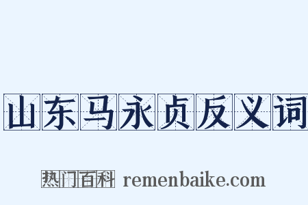 山东马永贞反义词是什么意思的图片